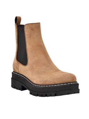 NIB Marc Fisher Privi Suede Platform Chelsea Lug Sole Bootie